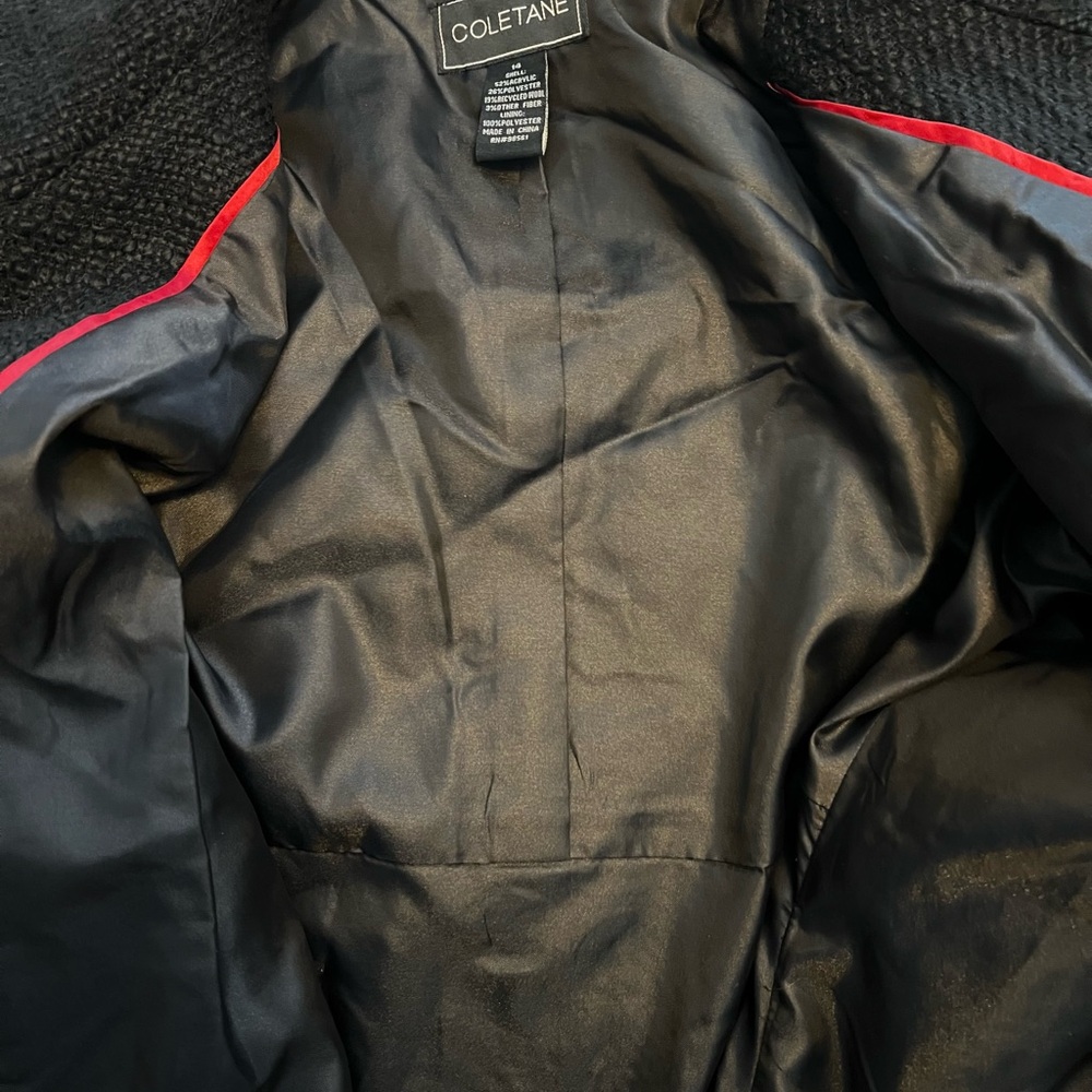 NWT Elegant Black Textured Blazer - Picture 3 of 5